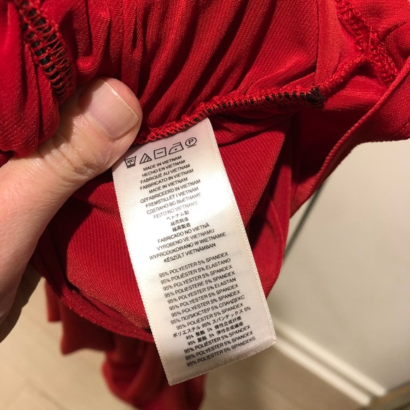 Michael Michael Kors Red Ruched Midi Dress - Picture 4 of 8